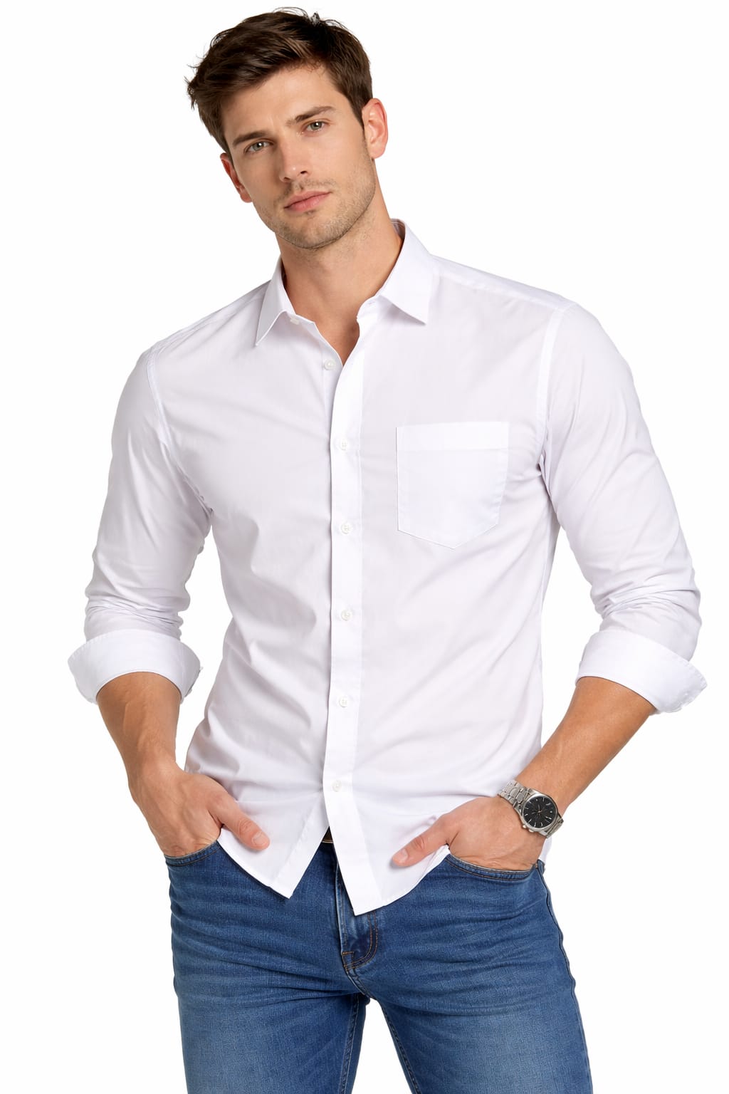 Camisa Cuello Clásico Manga Larga