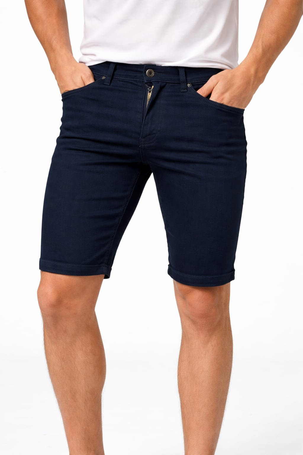 Bermuda De Gabardina Corte Entubado