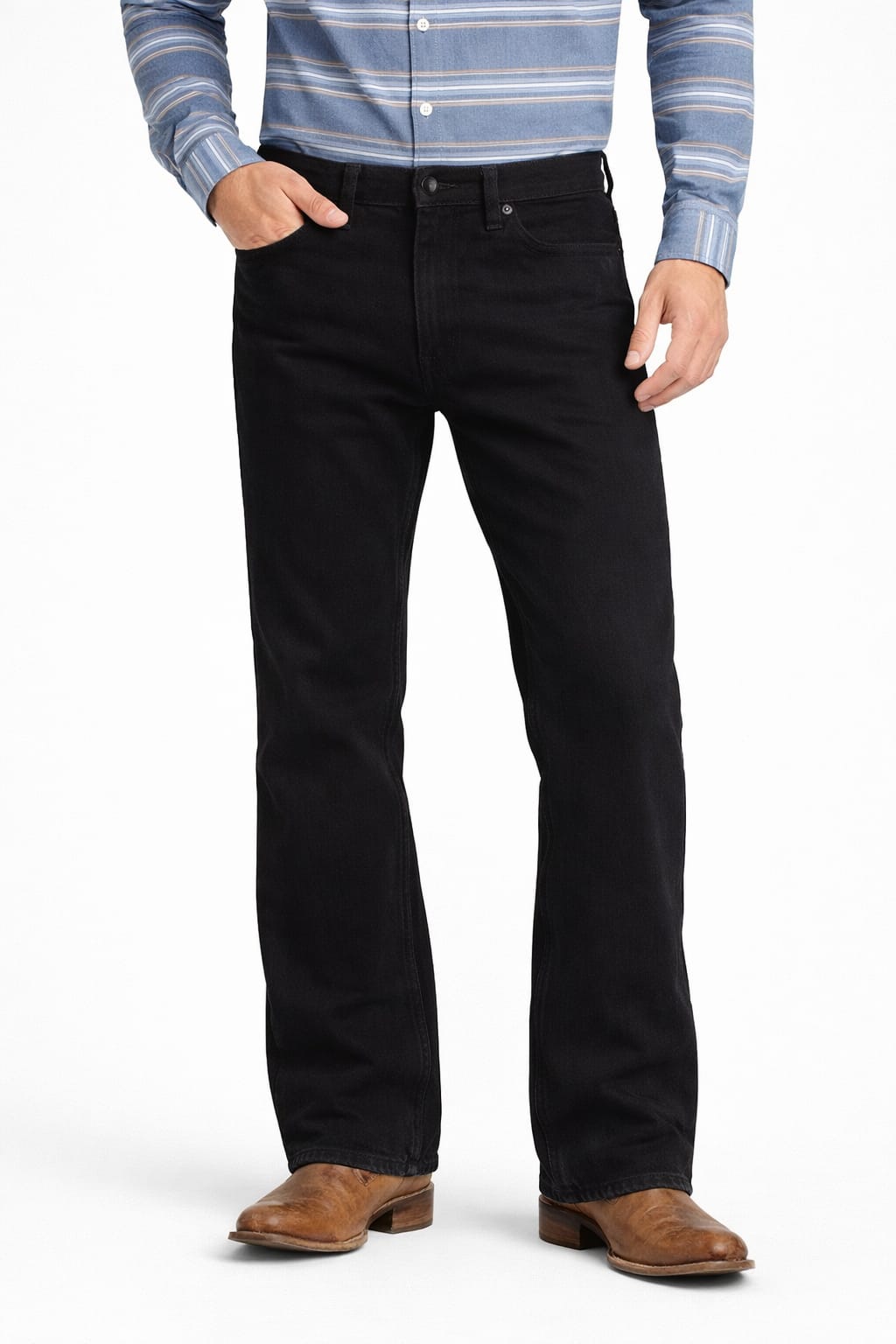 Pantalón De Mezclilla Corte Recto