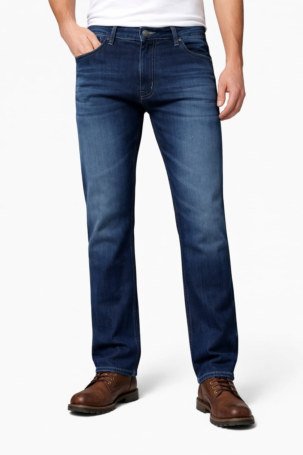 Pantalón De Mezclilla Corte Recto