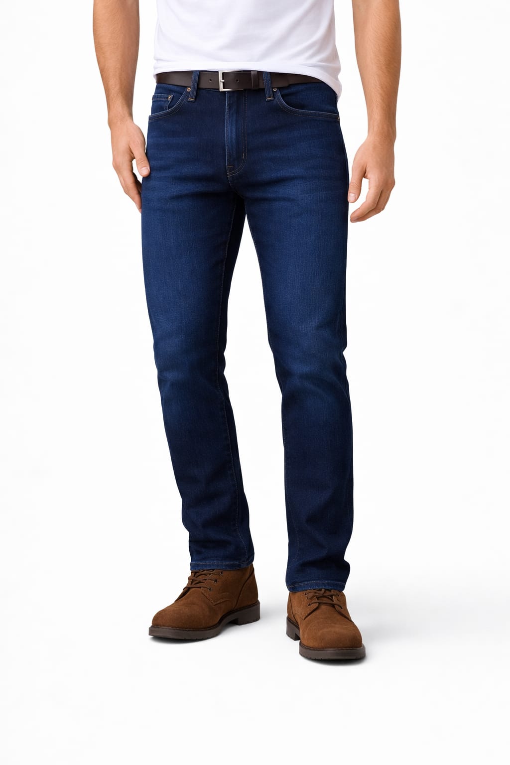 Pantalón De Mezclilla Corte Recto