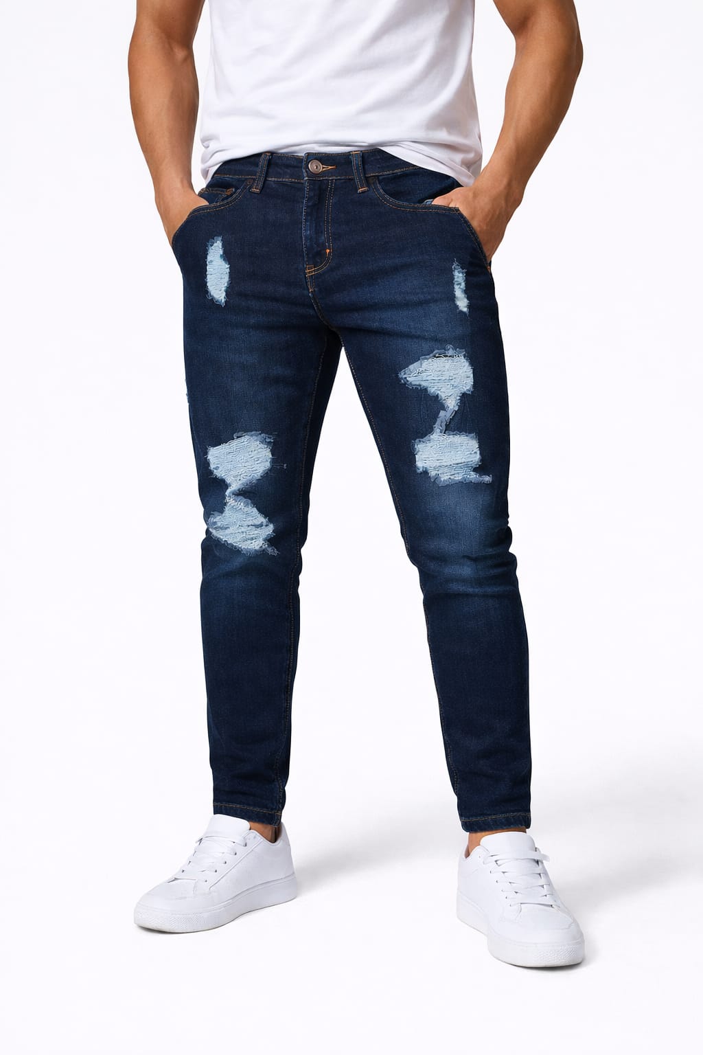 Pantalón De Mezclilla Entubado