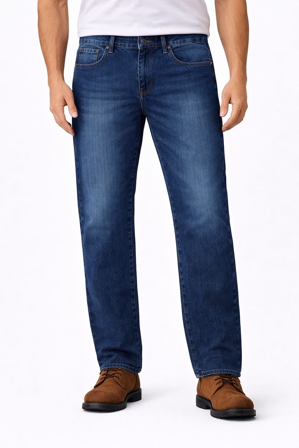 Pantalón De Mezclilla Corte Recto