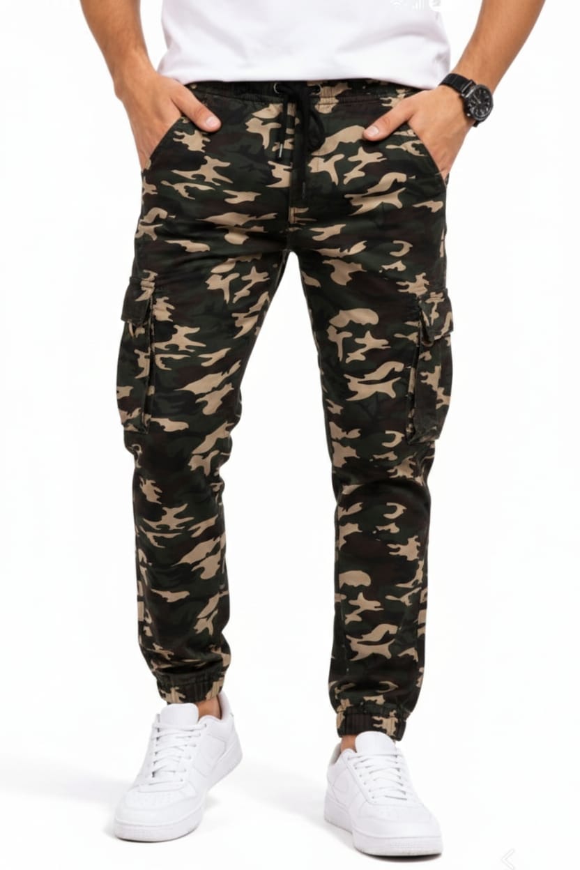 Pantalón Tipo Jogger Cargo Camuflaje