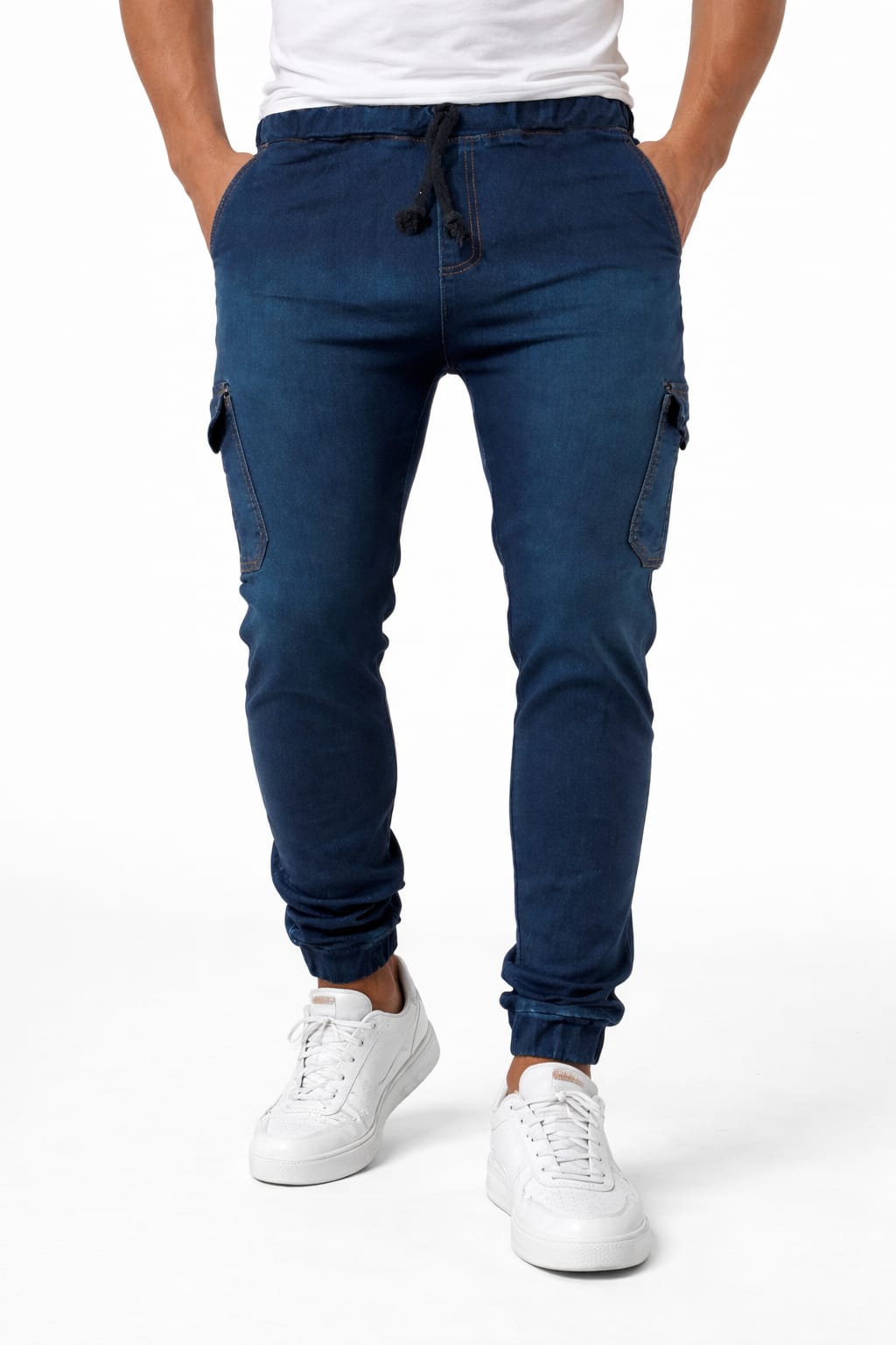 Pantalón De Mezclilla Tipo cargo