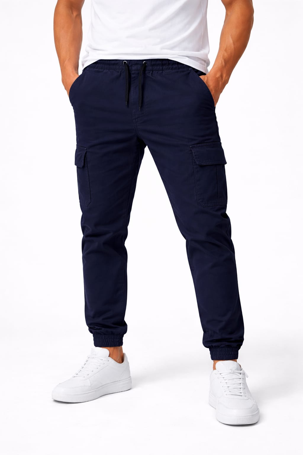 Pantalón de Tipo Jogger Cargo Azul Marino