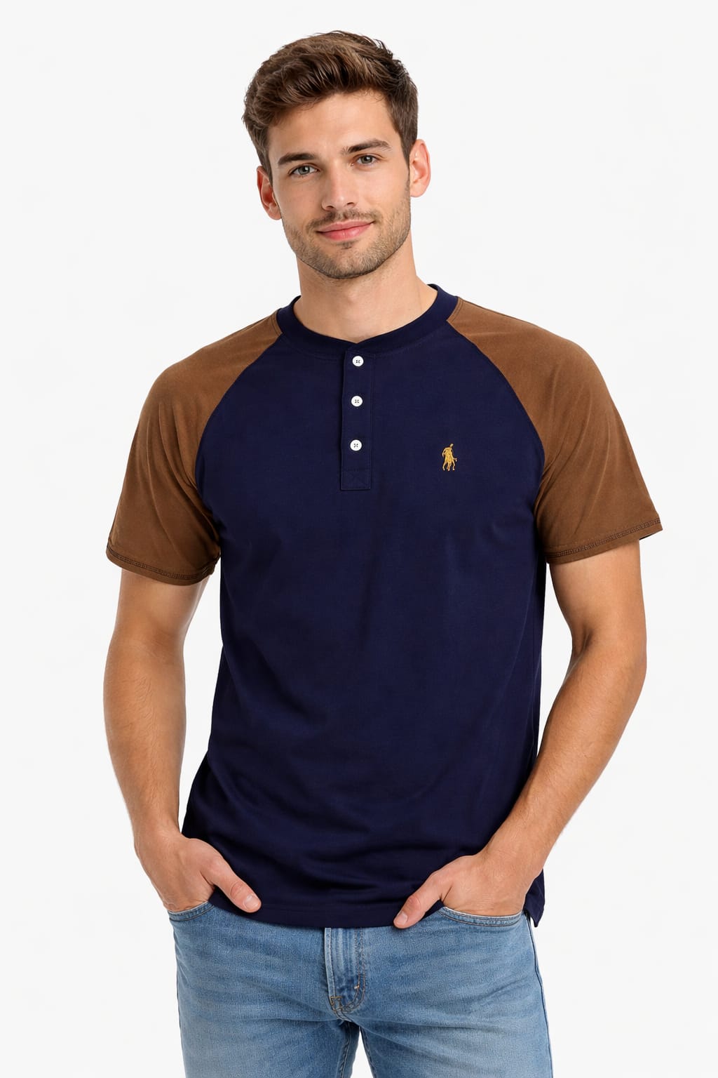 Playera Cuello Mao Manga Corta