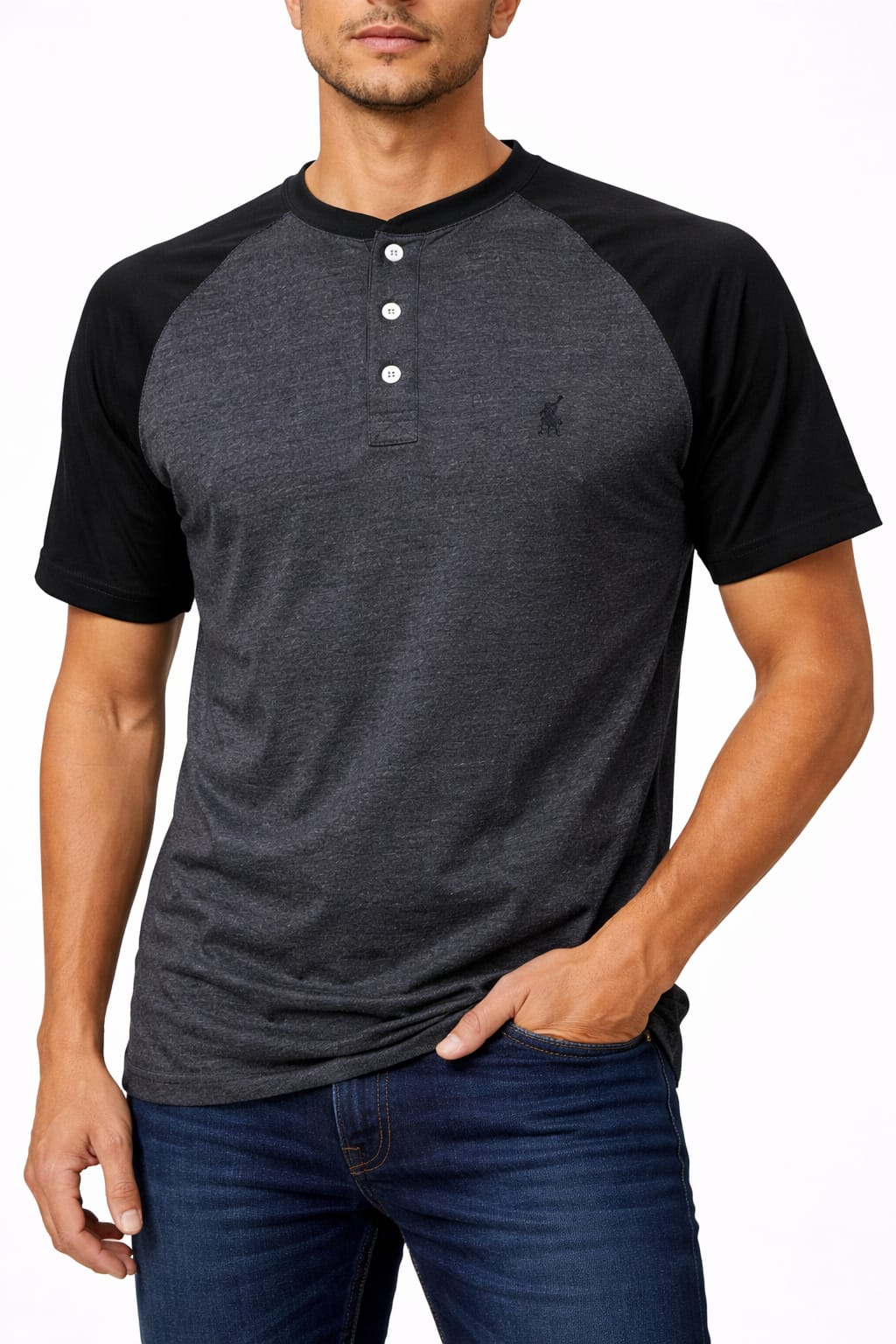 Playera Cuello Mao Manga Corta