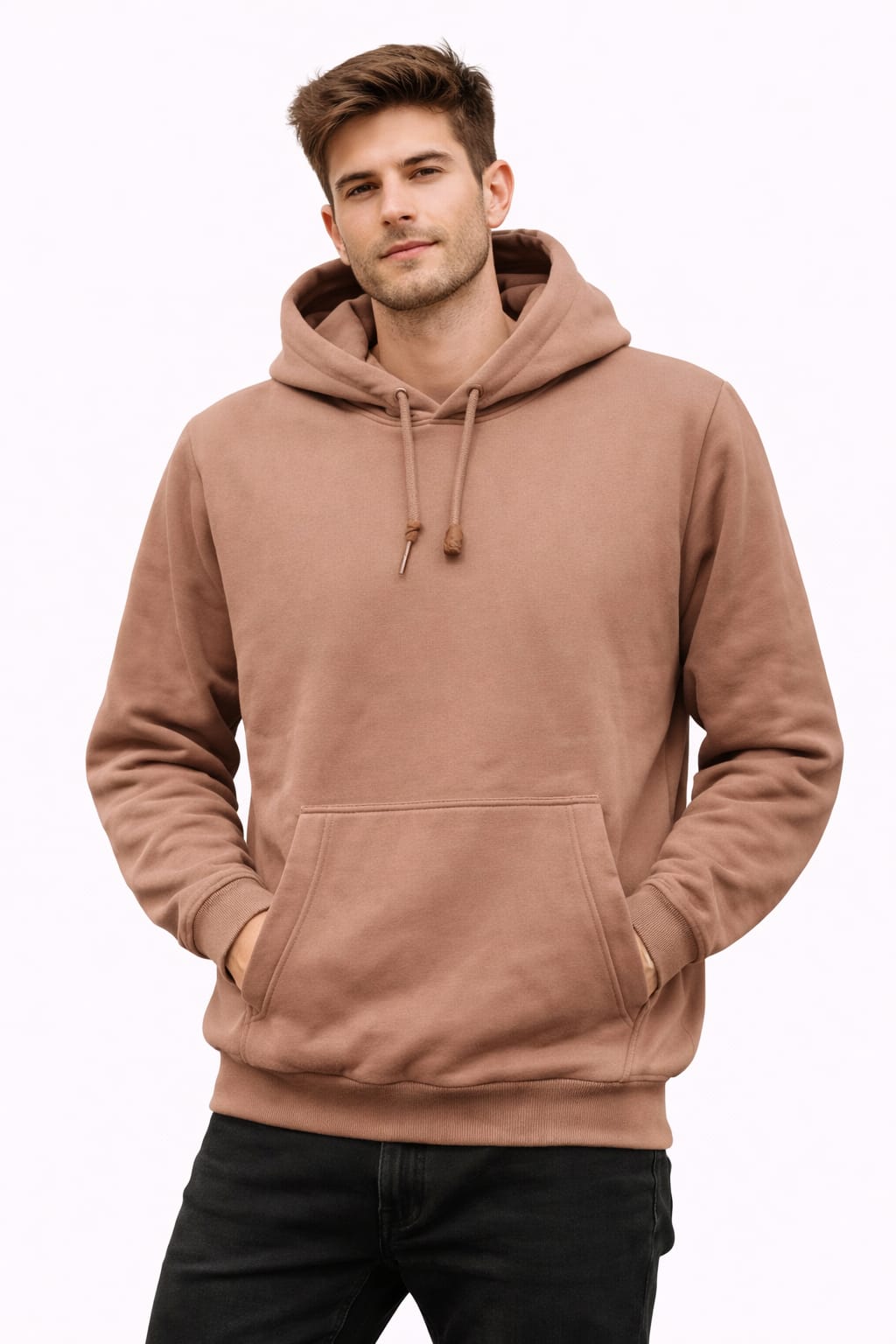 Sudadera Sencilla color Liso Camel