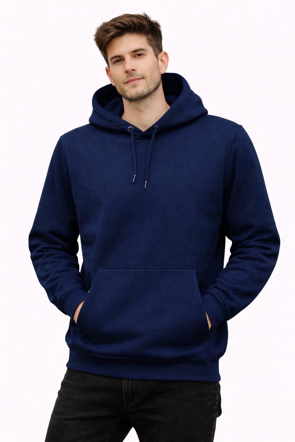 Sudadera Sencilla color Liso Azul Marino