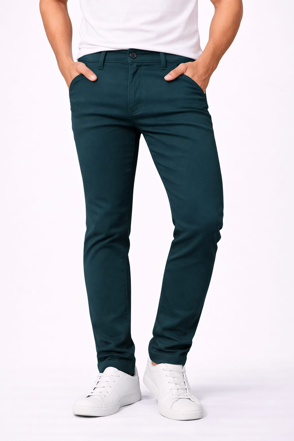 Pantalón De gabardina entubado