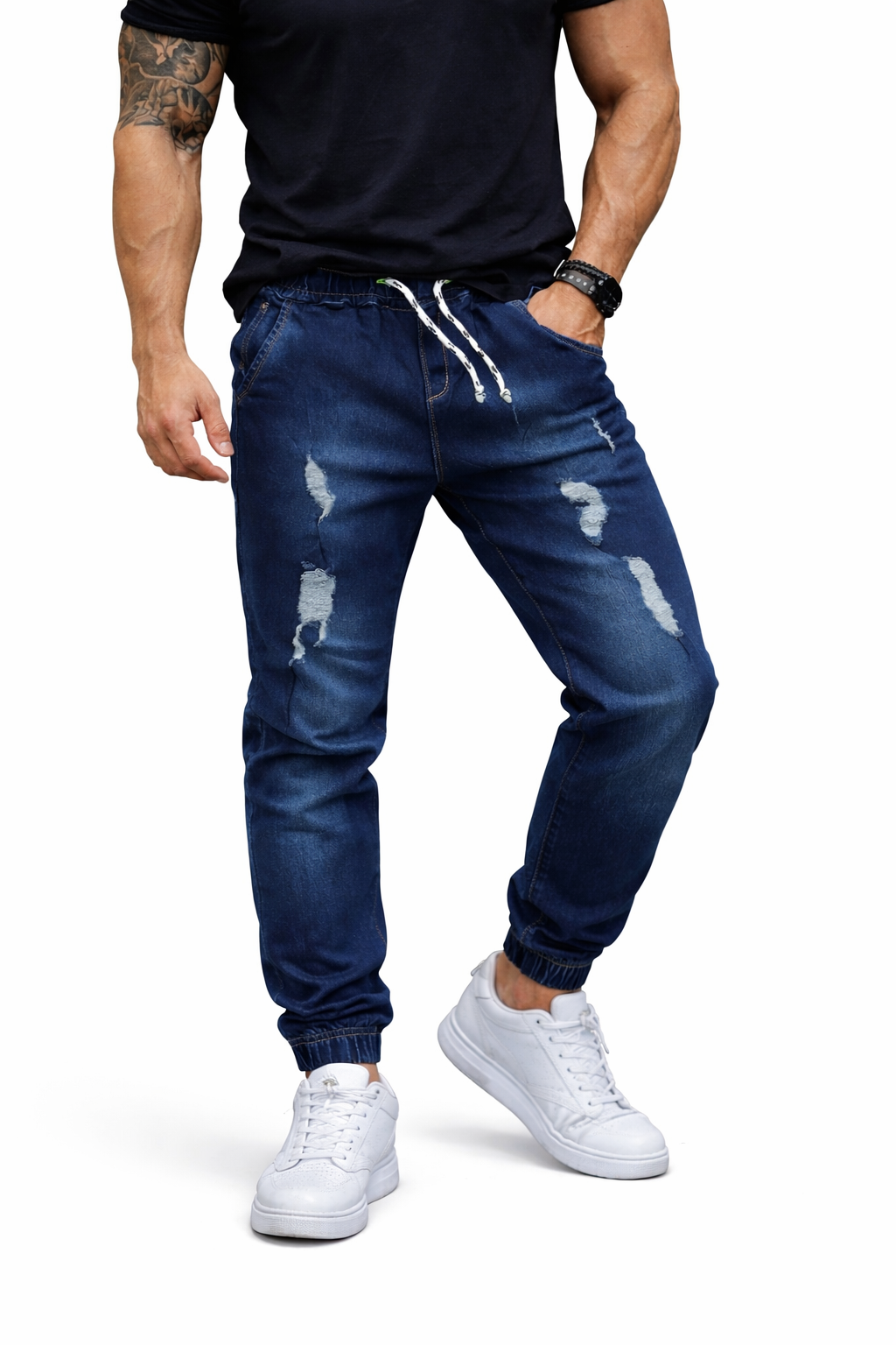 Pantalon De Mezclilla Tipo Jogger