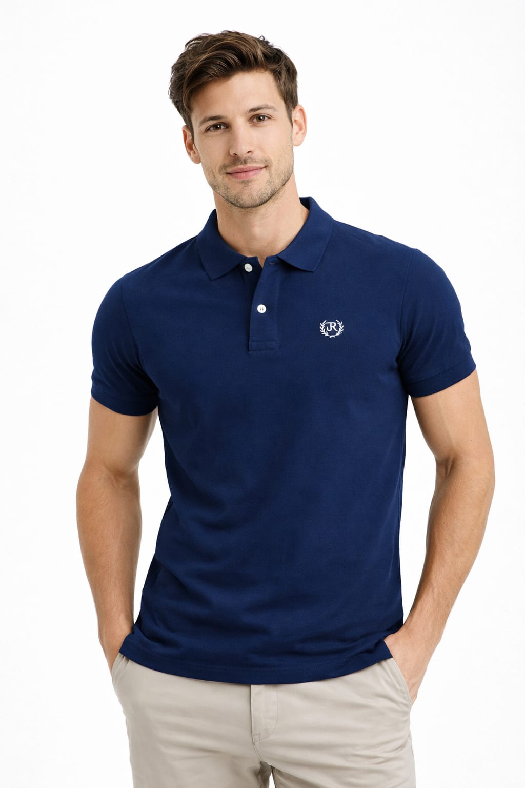 Playera Tipo Polo Color Azul