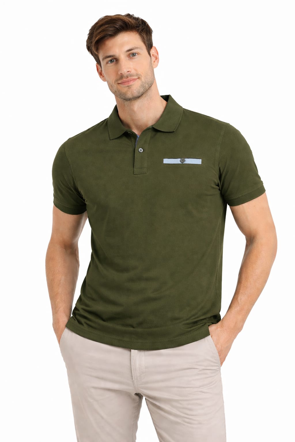 Playera Tipo Polo Color Verde