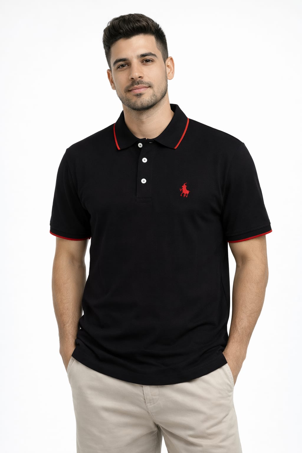 Playera Tipo Polo color Negro