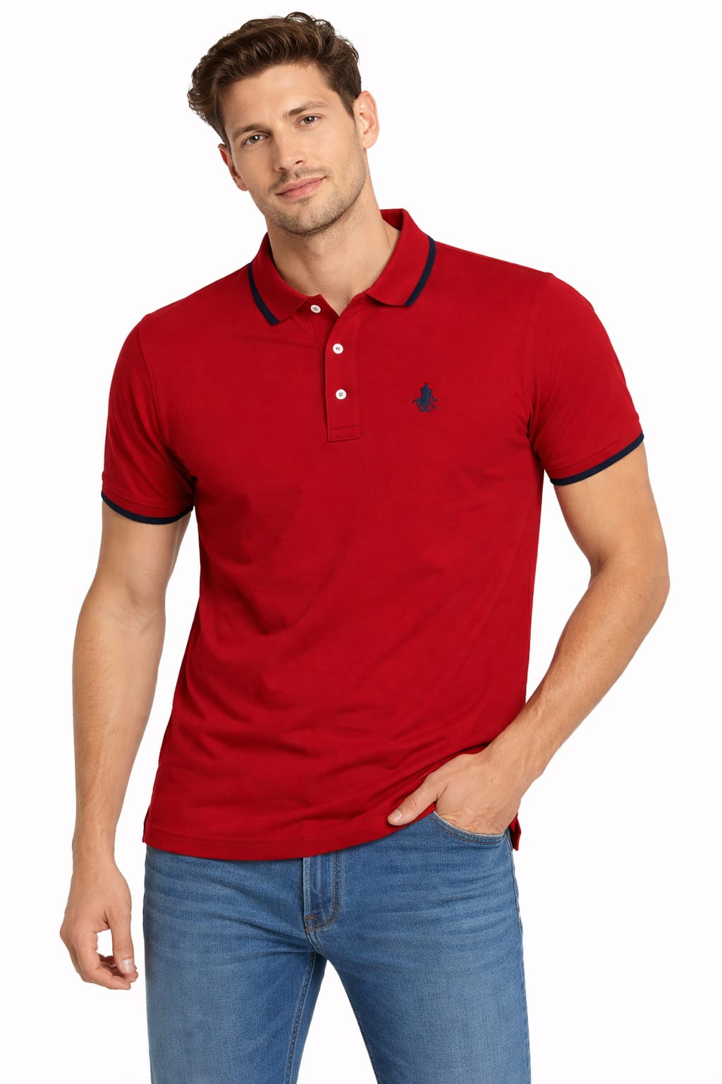 Playera Tipo Polo Color rojo