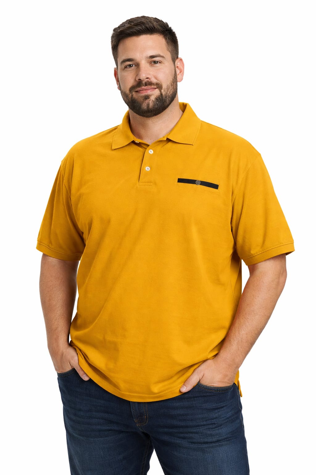 Playera Tipo Polo Color Amarillo