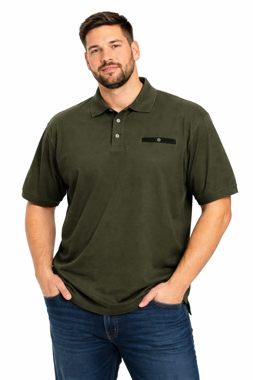 Playera Tipo Polo Color Verde 3XL