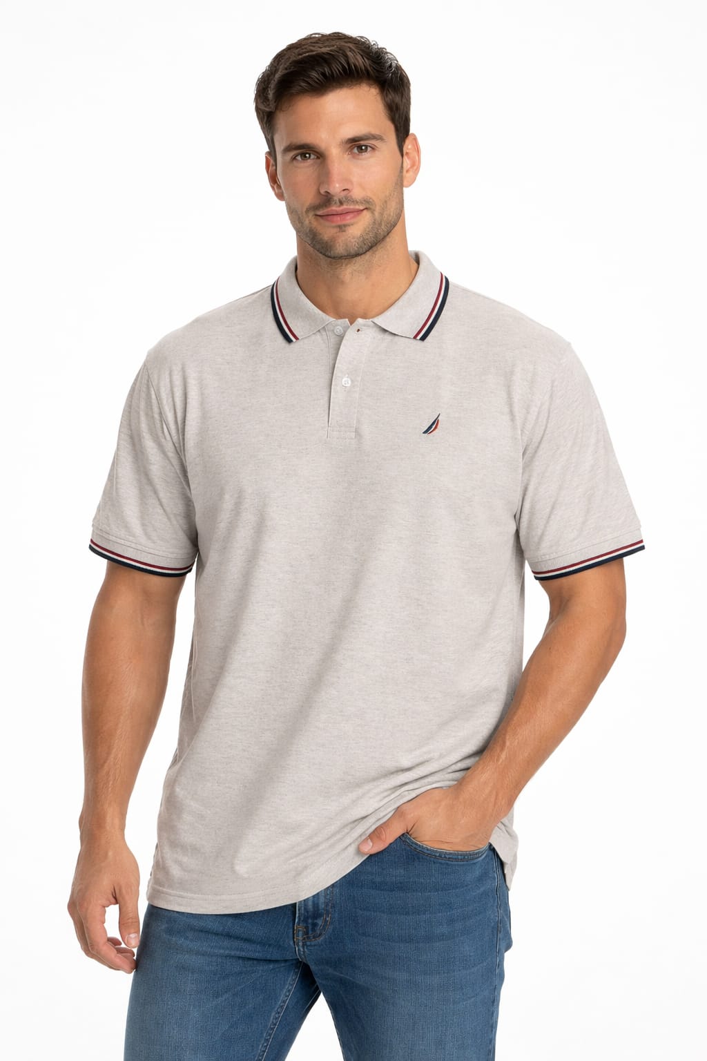 Playera Tipo Polo Color Gris 4XL