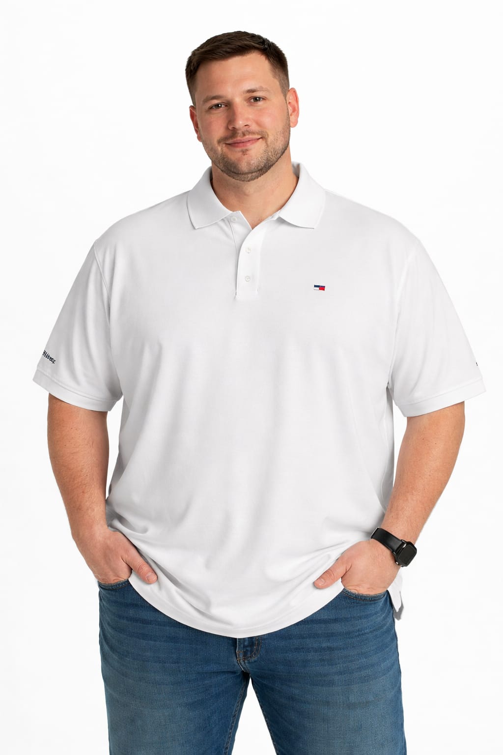 Playera Tipo Polo Color Blanca 4XL