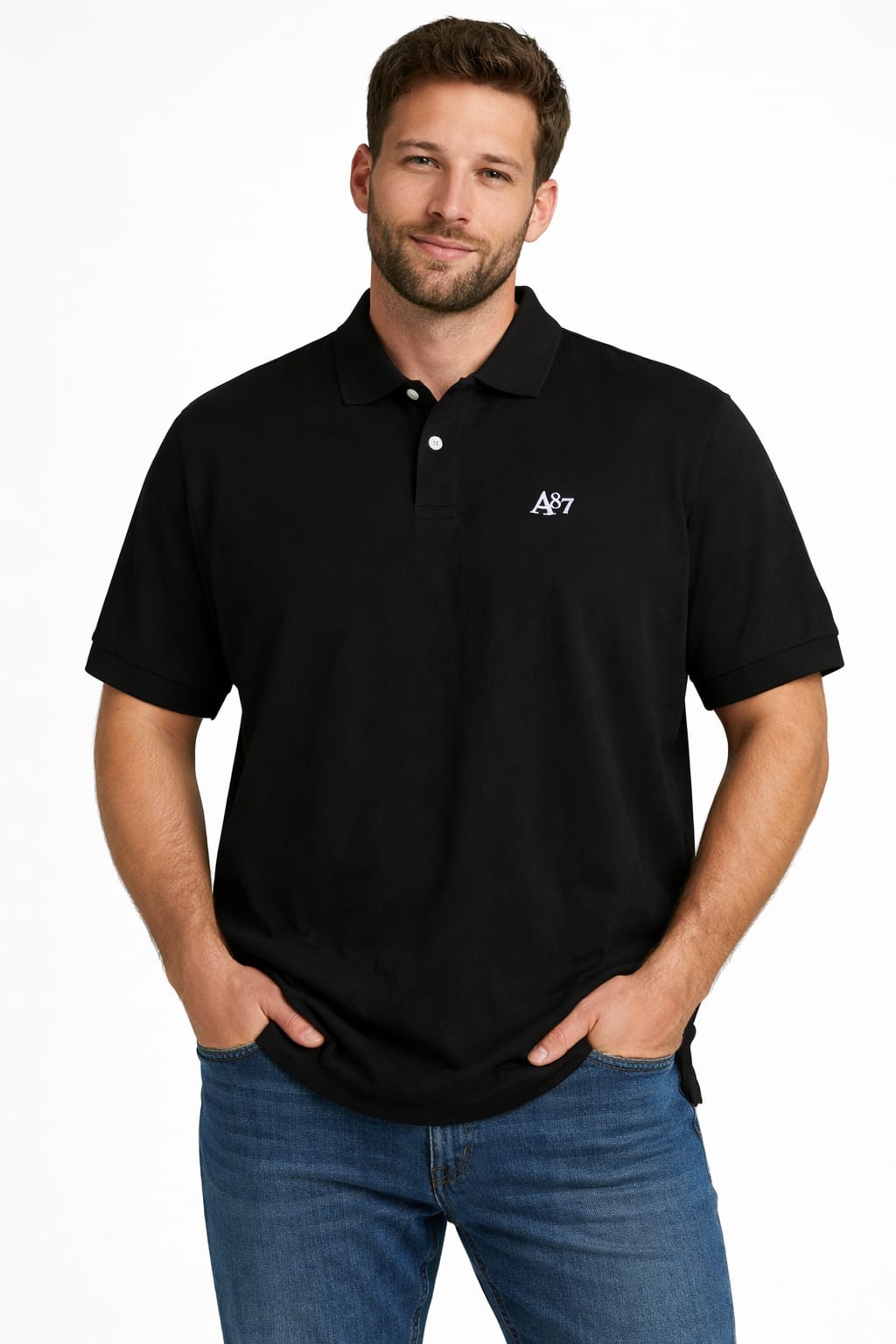 Playera Tipo Polo Color Negro 3XL