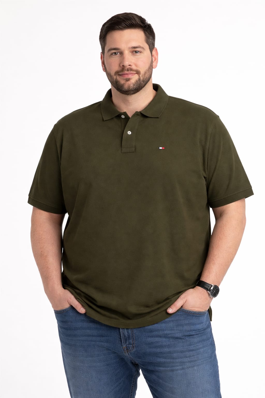 Playera Tipo Polo Color Verde 3XL
