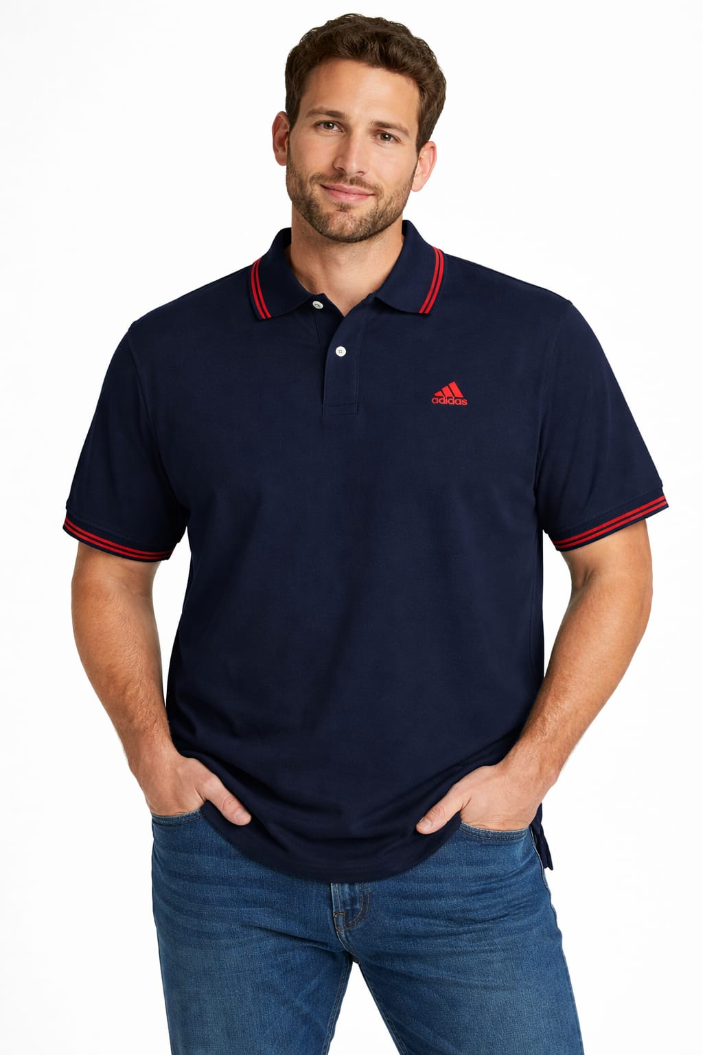Playera Tipo Polo Color azul marino 3XL