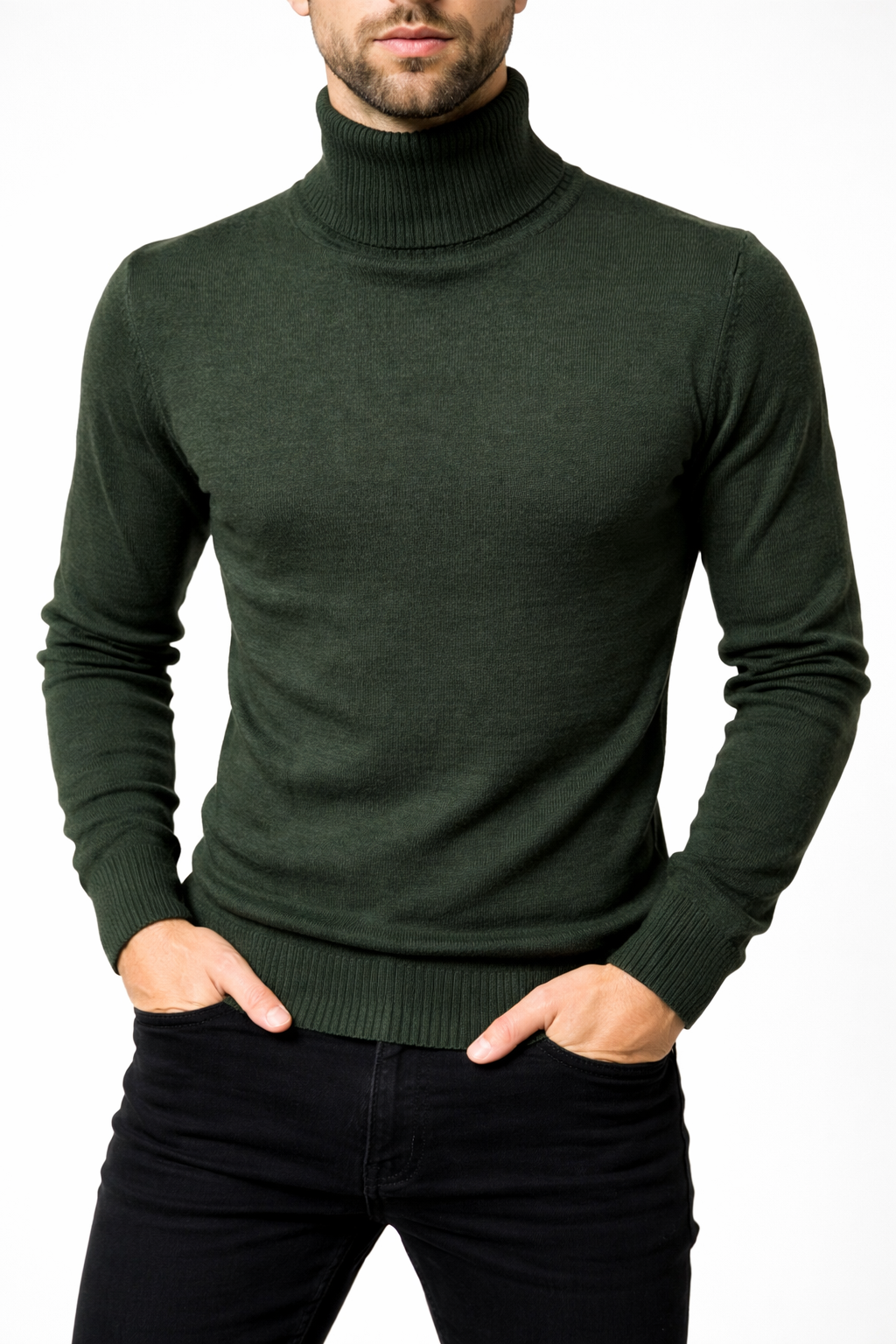 Suéter Cuello de Tortuga Color Verde