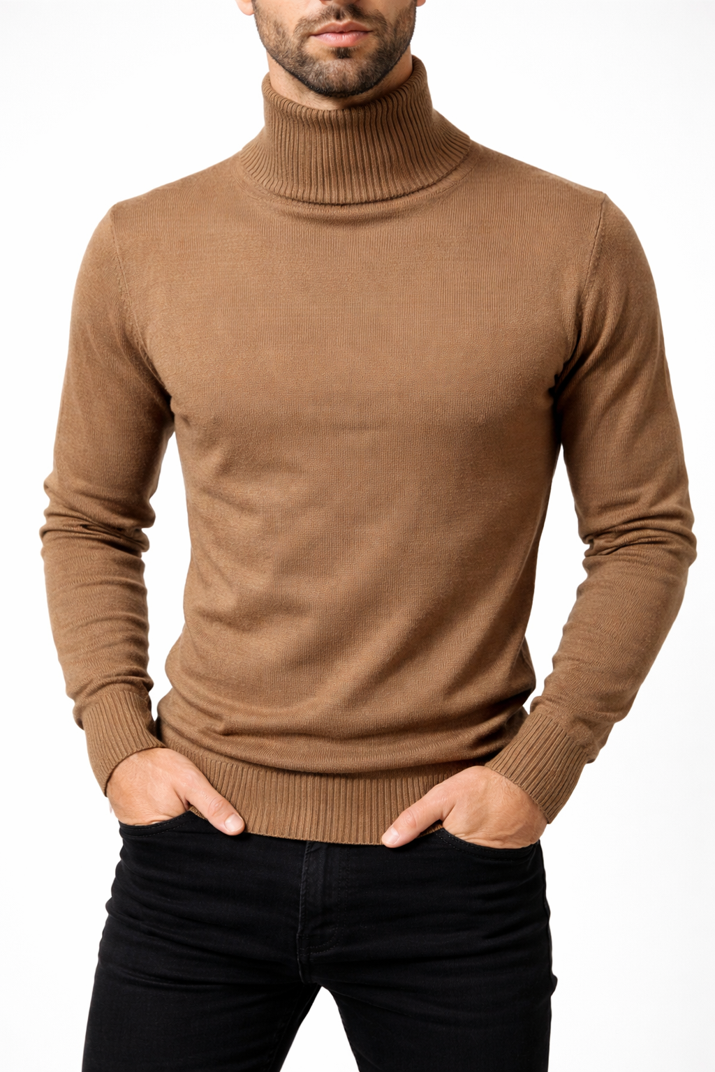 Suéter Cuello de Tortuga Color Café