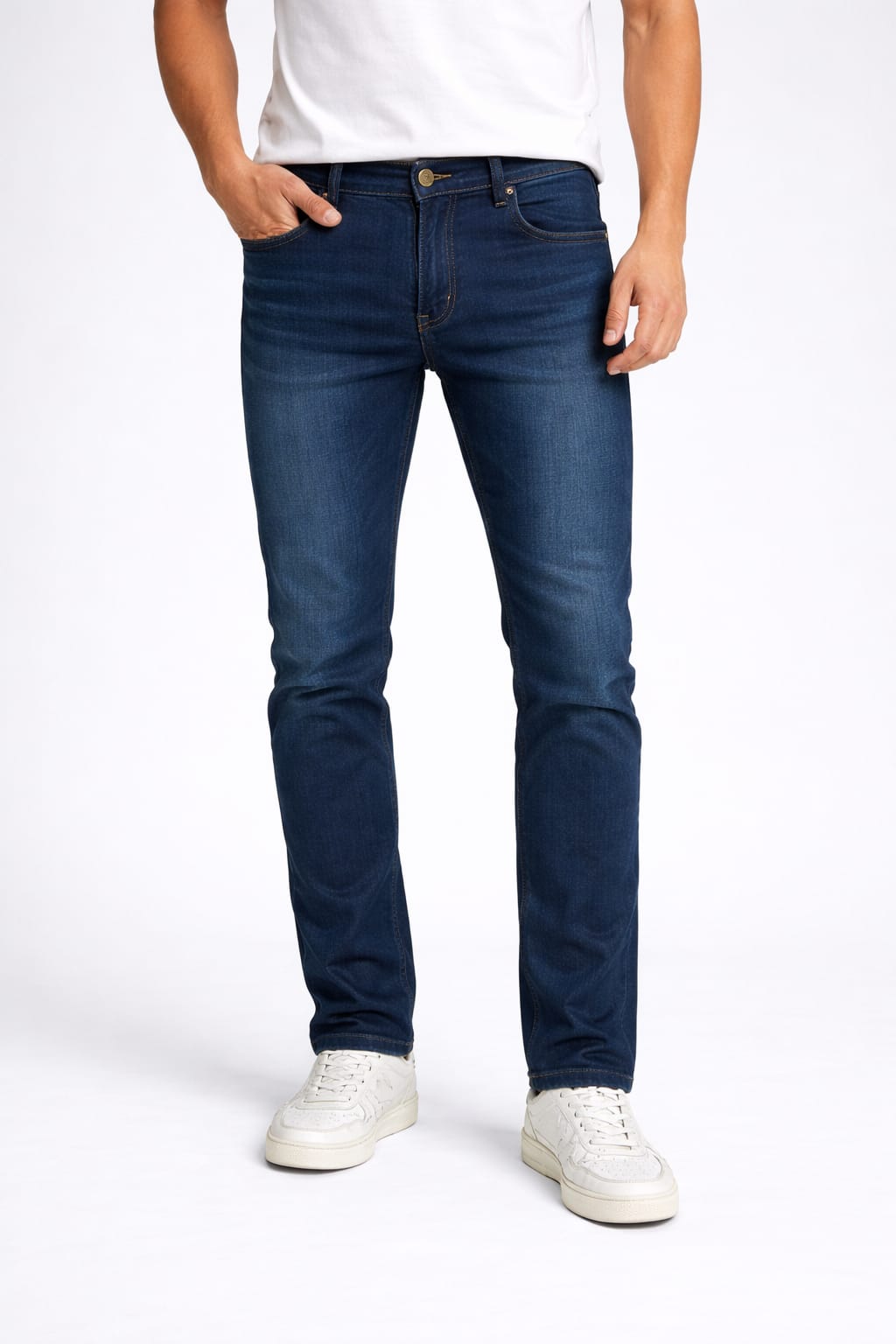 Pantalón De Mezclilla Entubado liso