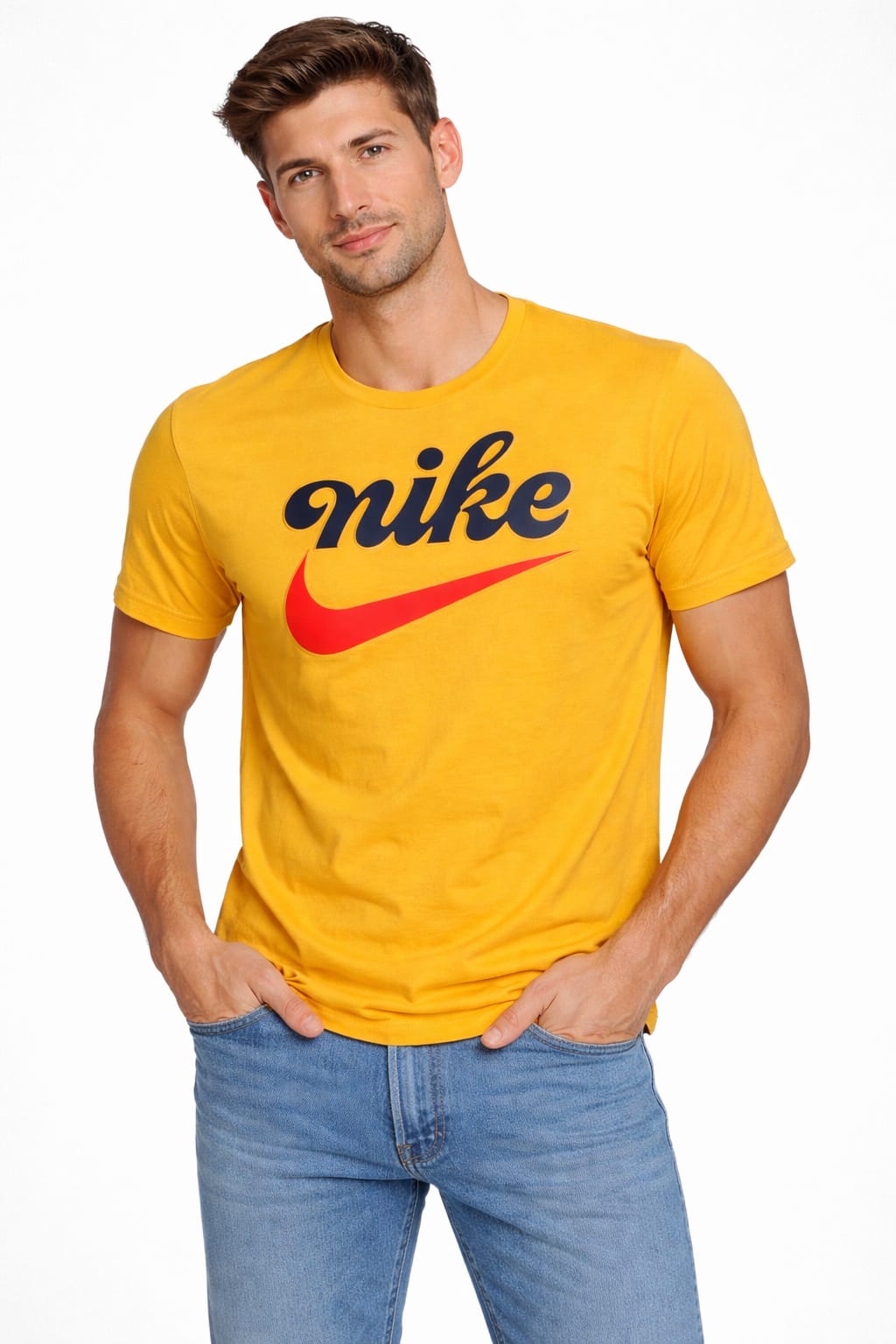 Playera Cuello Redondo Manga Corta Color Amarillo