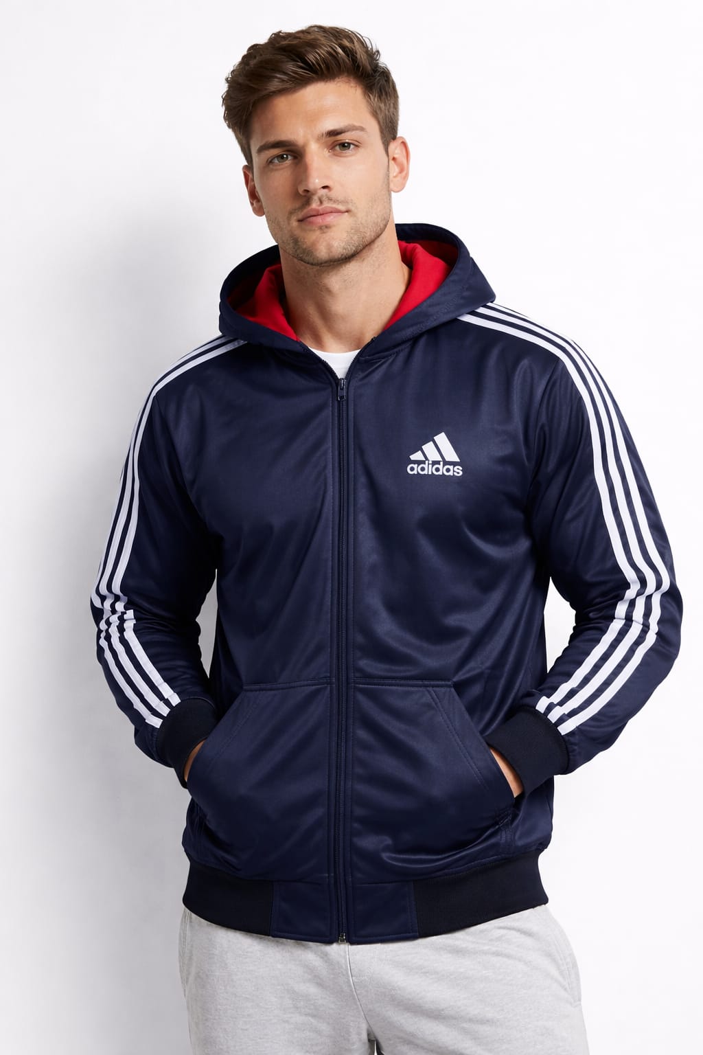 Chamarra Deportiva Color Azul Marino