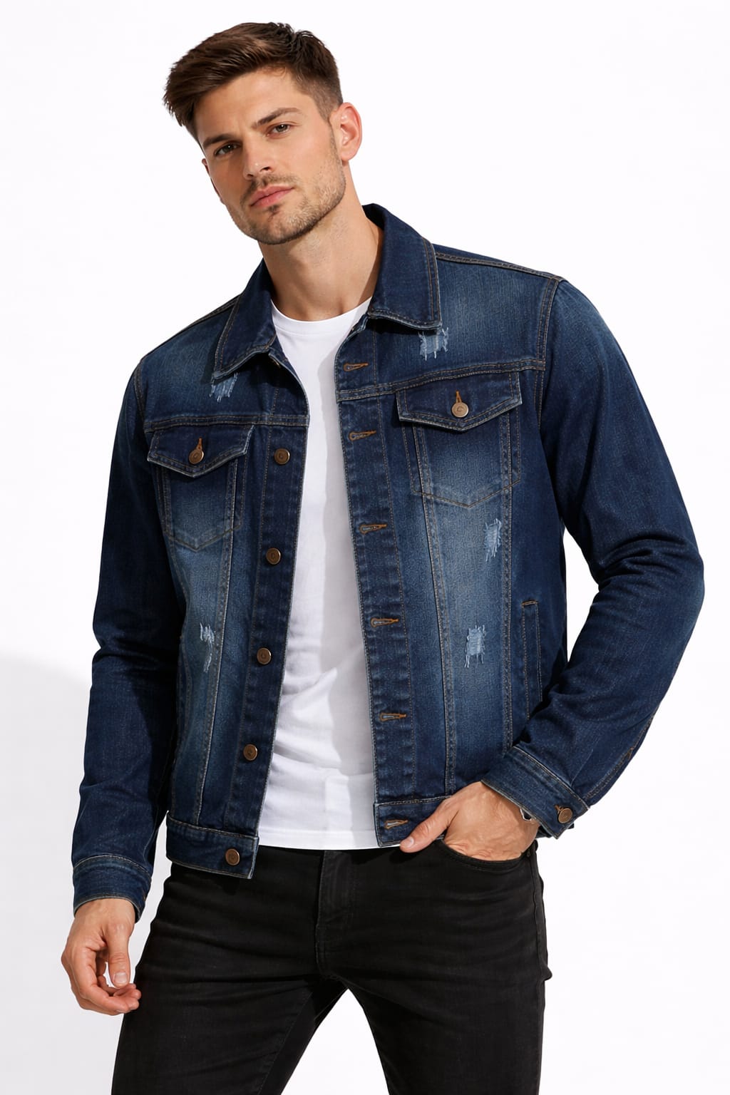 Chamarra De Mezclilla Deslavada