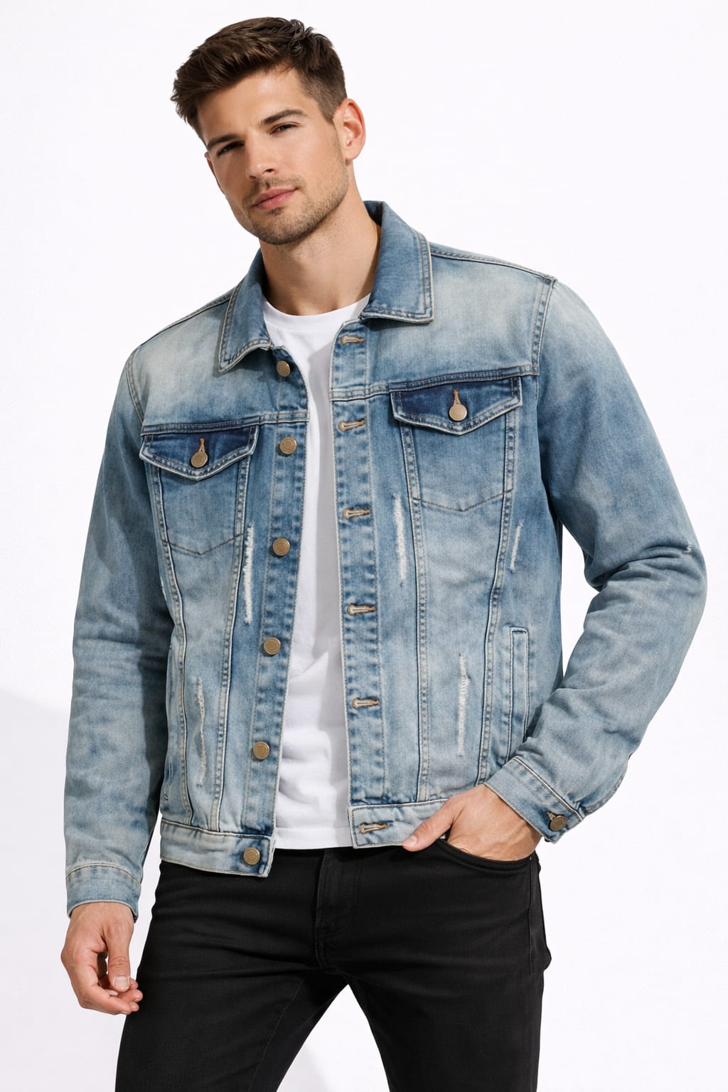 Chamarra de Mezclilla Deslavada