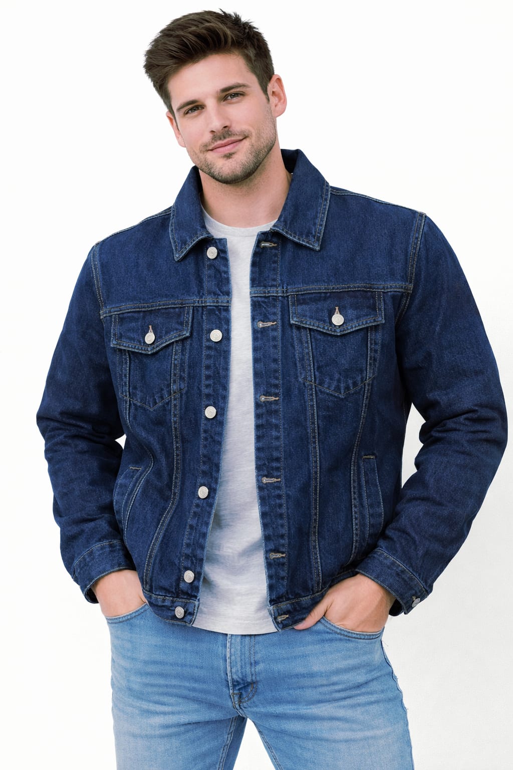 Chamarra De Mezclilla Rígida