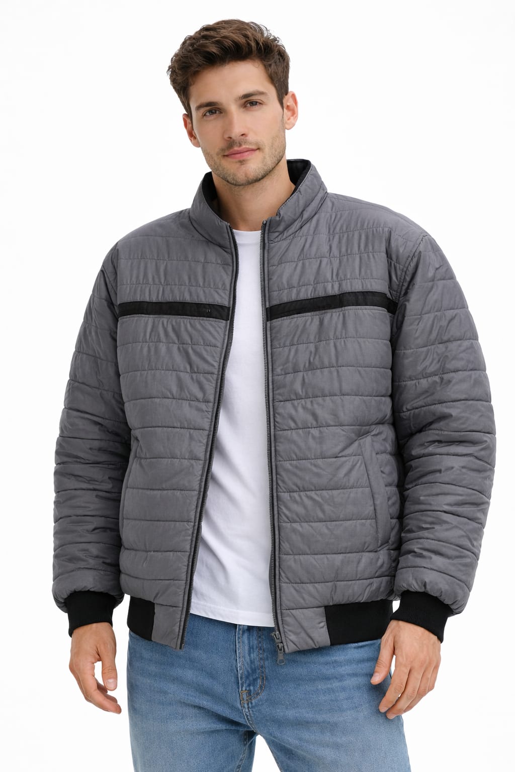 Chamarra Aborregada Color Gris