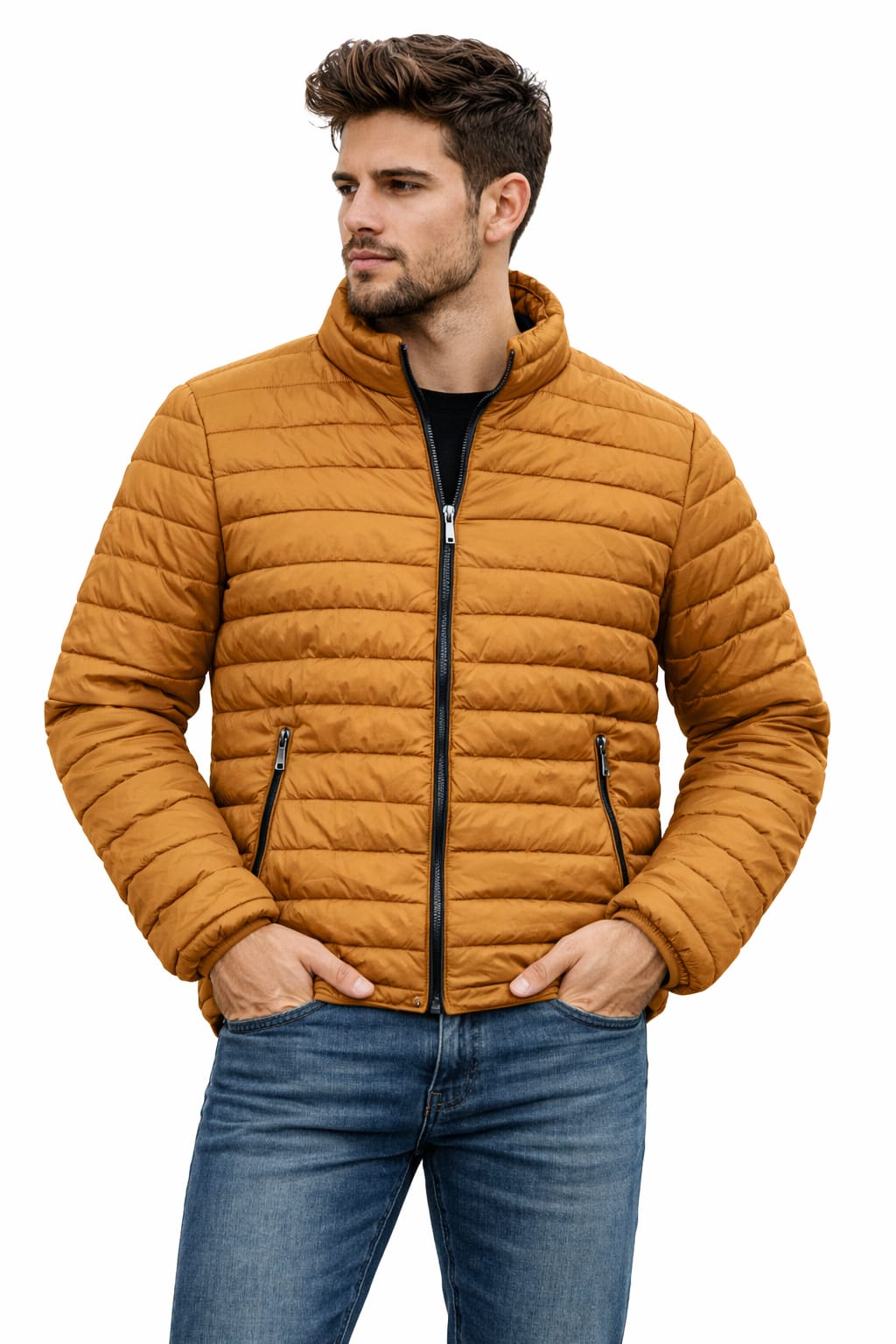 Chamarra Color Liso Mostaza