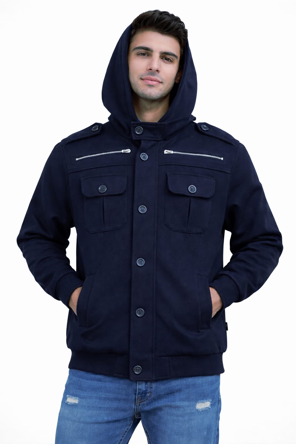 Chamarra con Gorra Desmontable