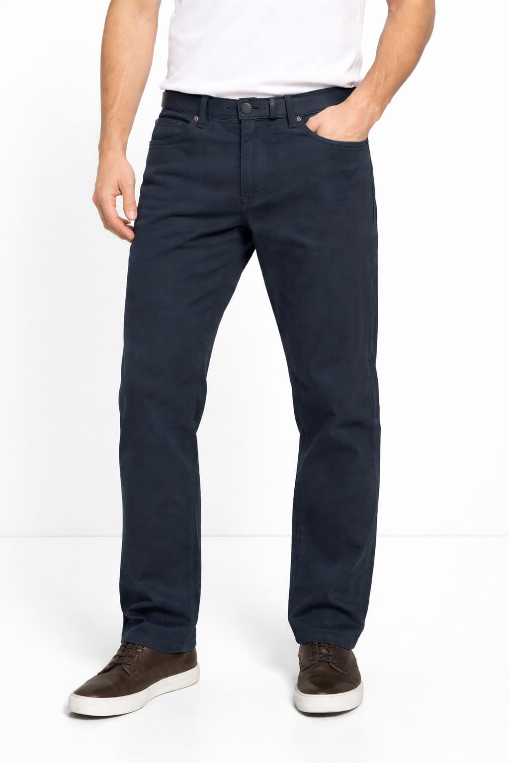 Pantalón De Mezclilla Rígida corte Vaquero Color Gris