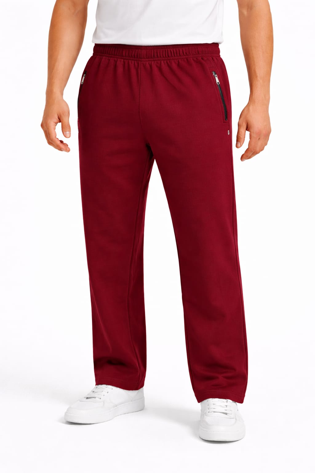 Pants Corte Recto Con Cierre en Bolsas