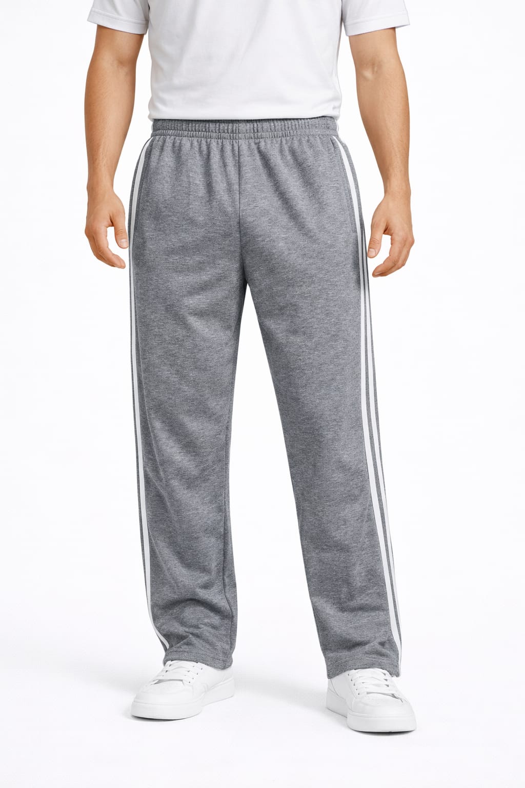 Pants Corte Recto Con Bolsas Color Gris Claro