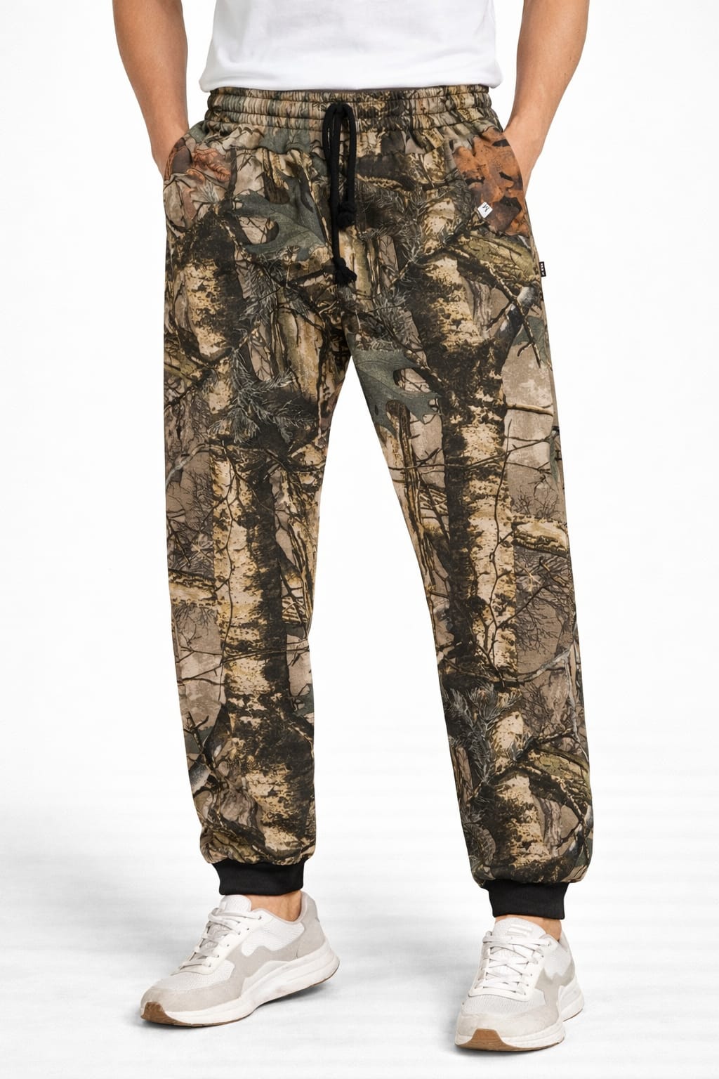 Pants Corte Entubado Con Bolsas Estilo Otoño