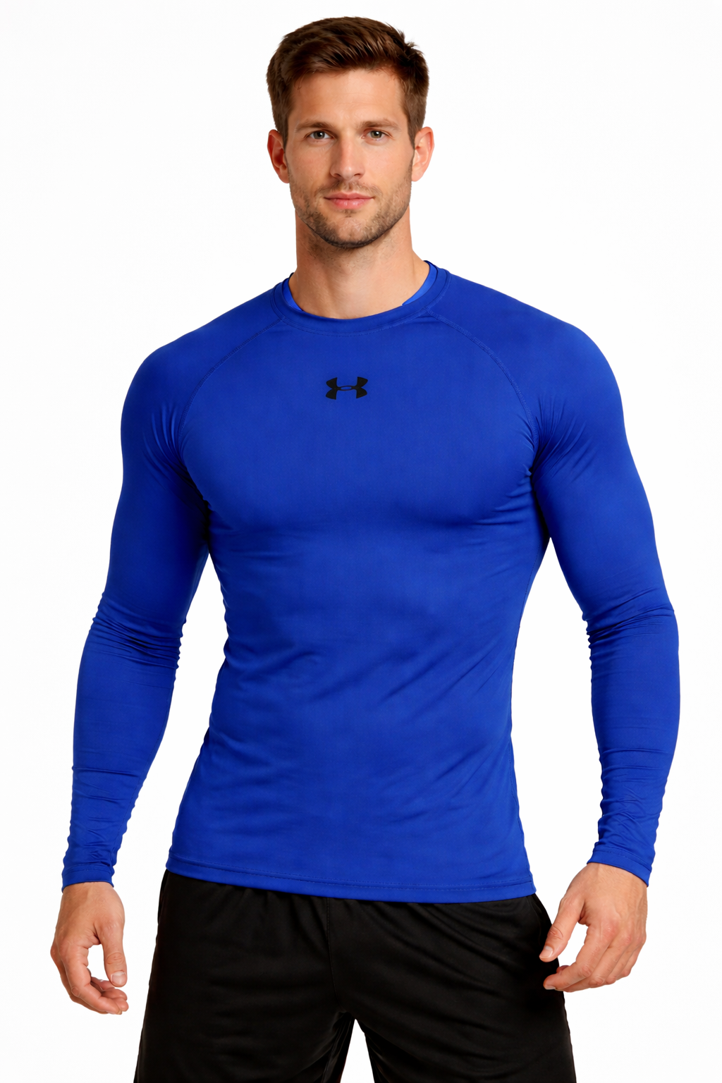 Playera Deportiva Manga larga Color Azul