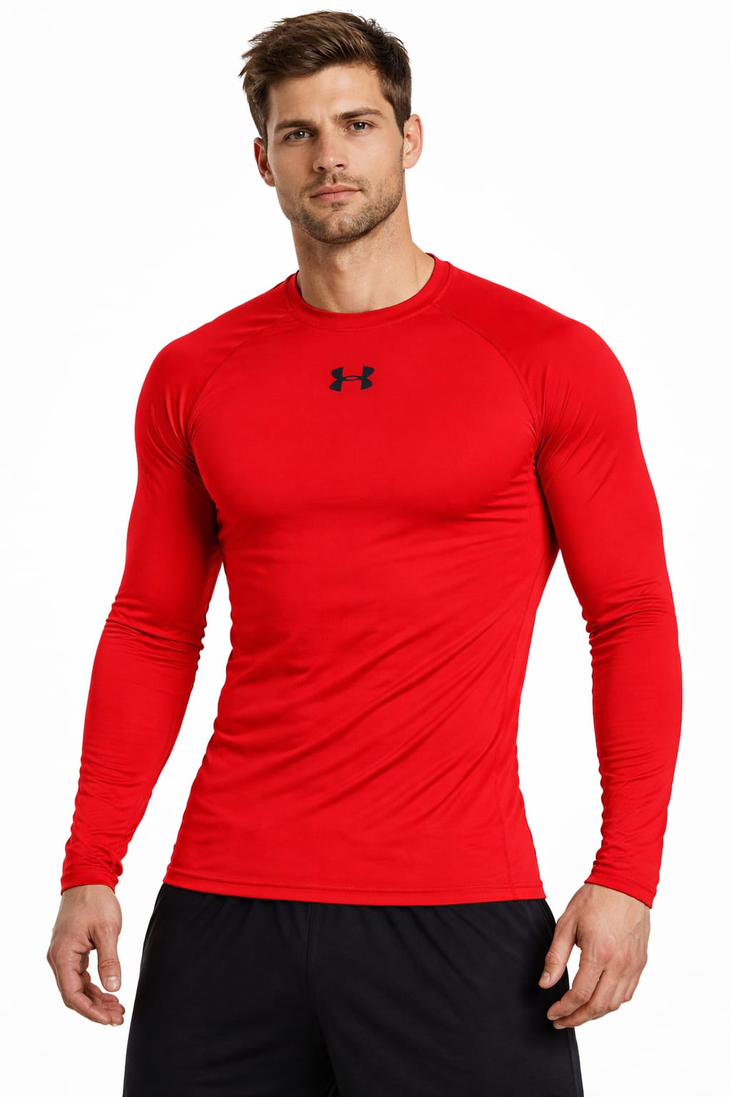 Playera Deportiva Manga Larga Color Rojo