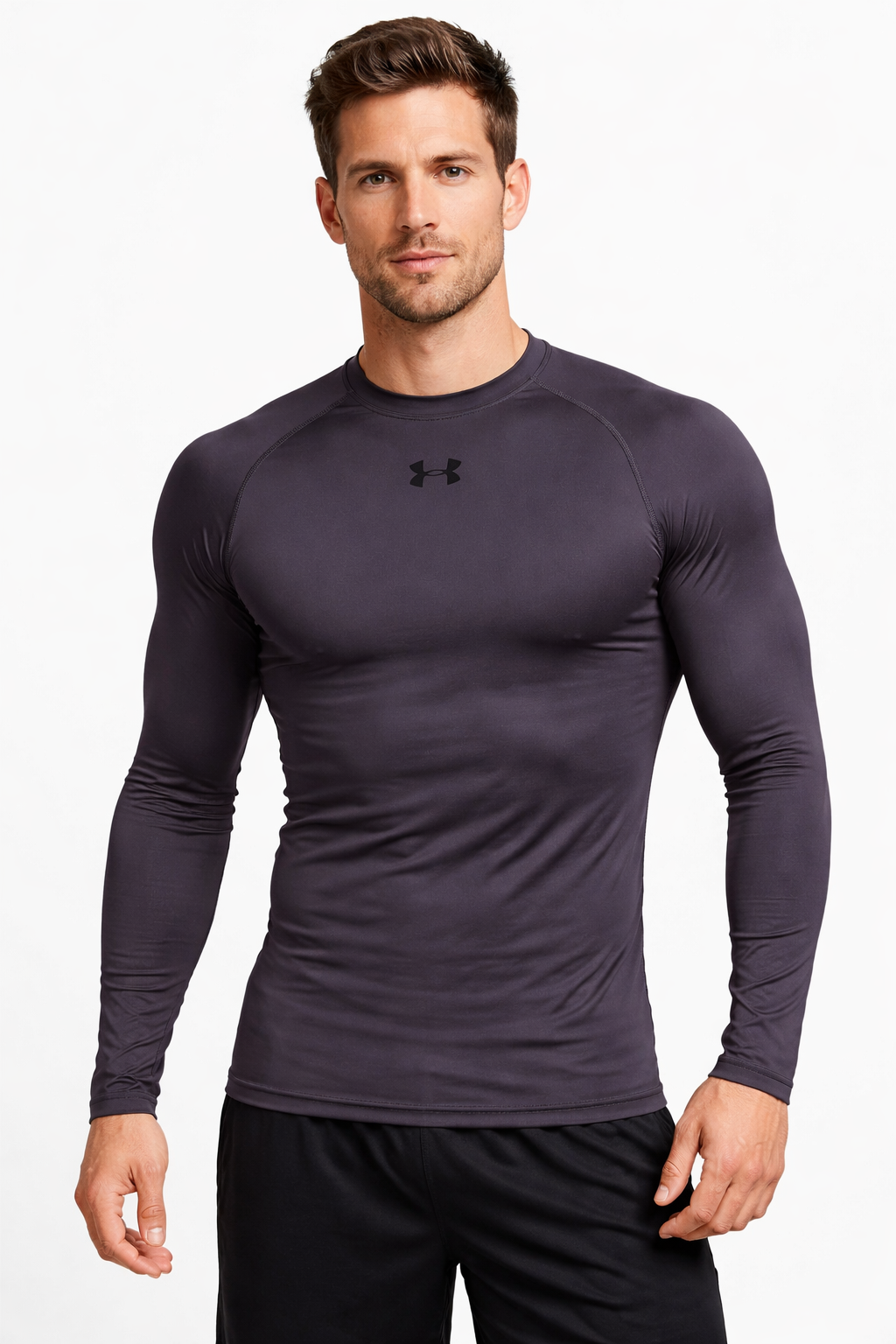 Playera Deportiva Manga Larga Color Gris