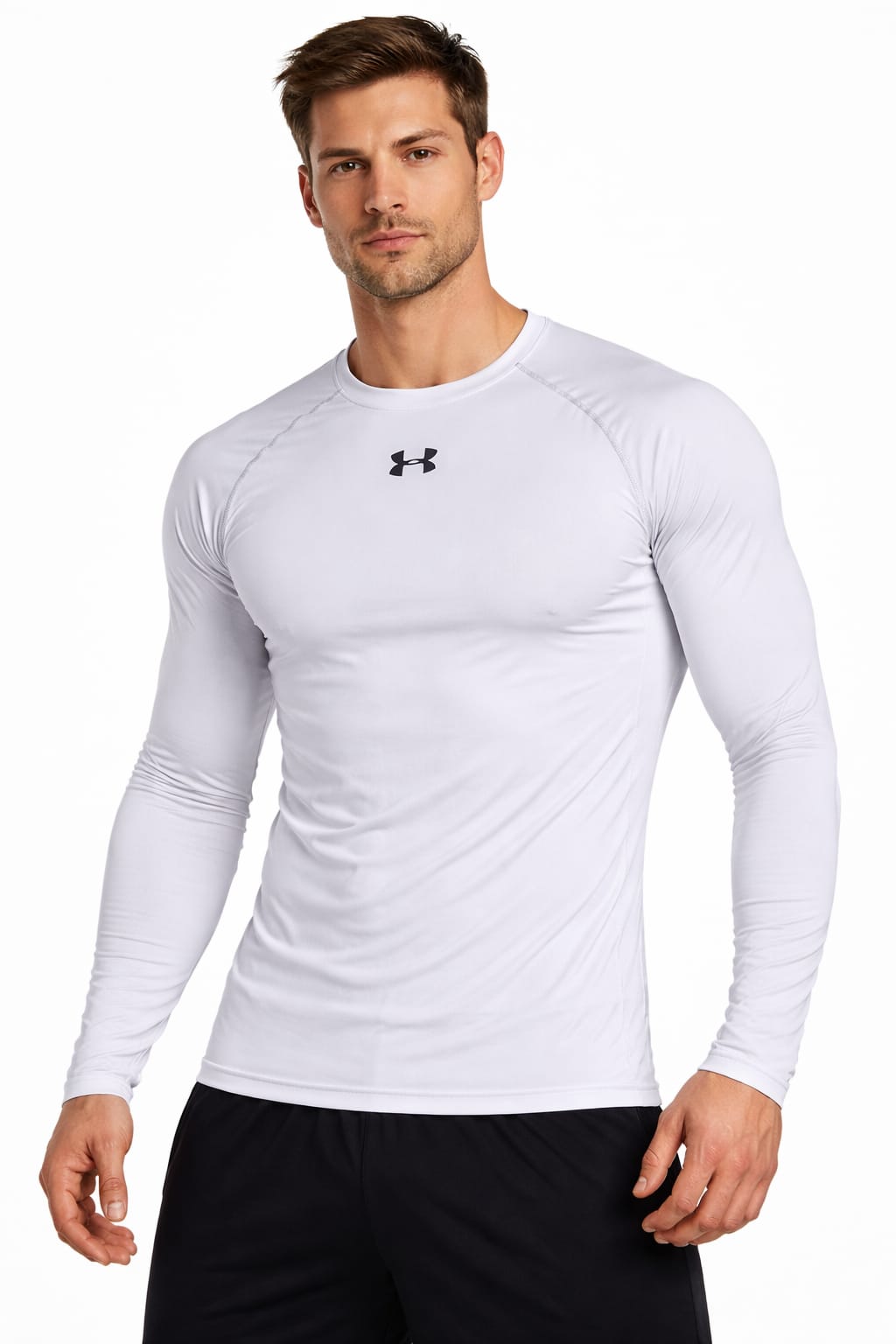 Playera Deportiva Manga Larga Color Blanco