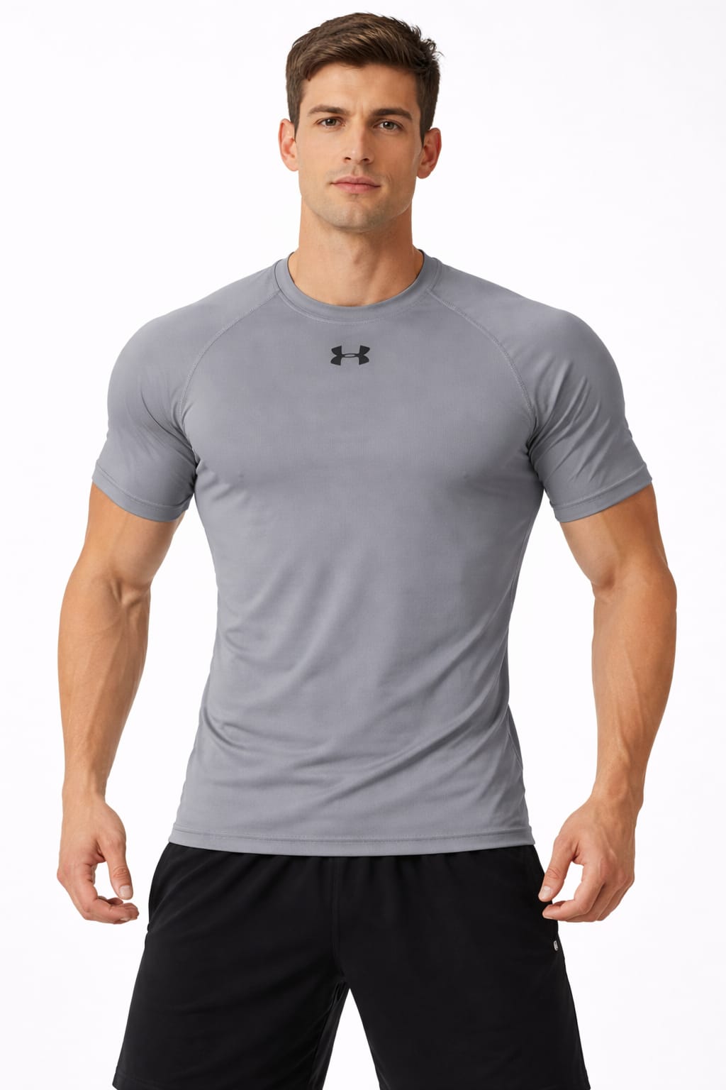 Playera Deportiva Manga Corta Color Gris