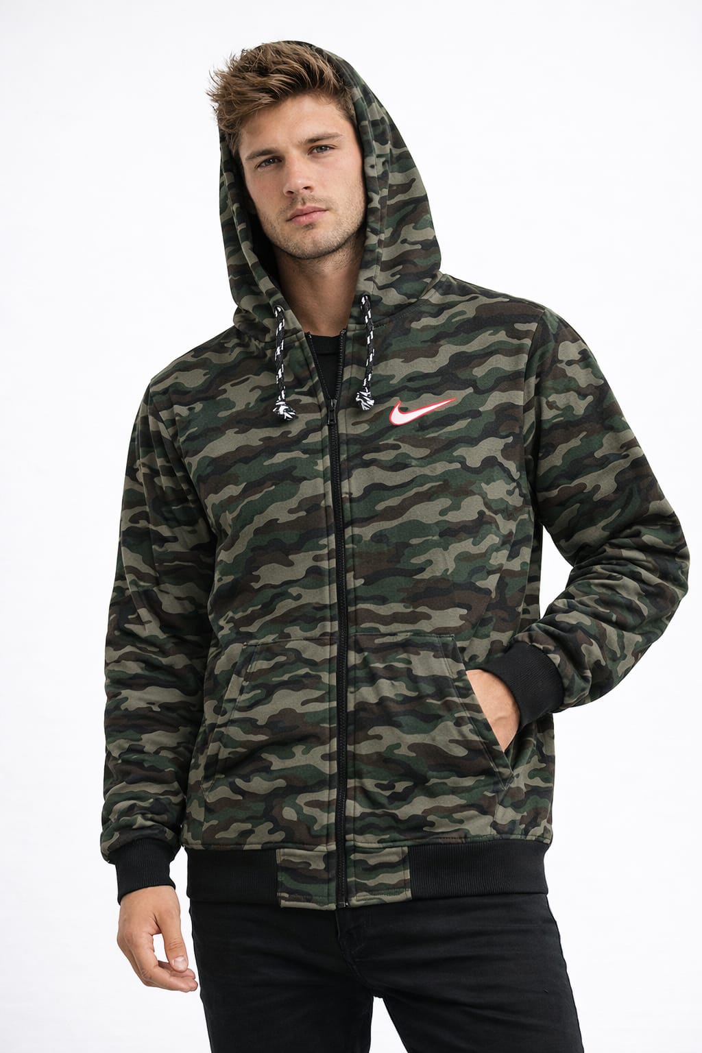 Sudadera Aborregada Estilo camuflaje