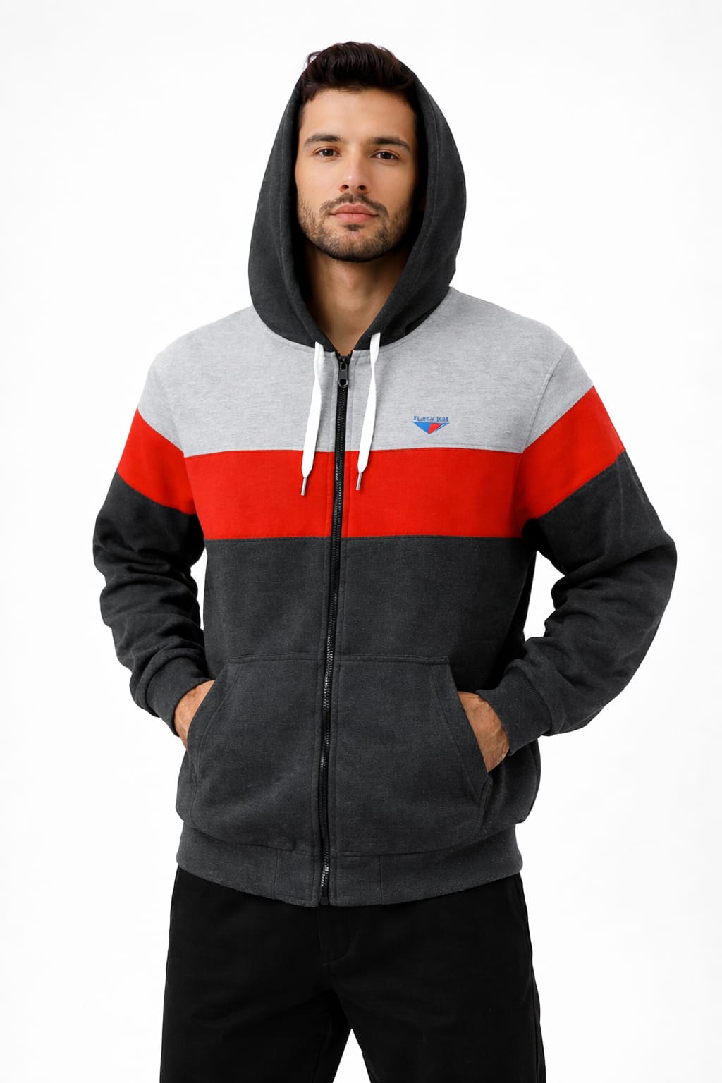 Sudadera Sencilla Con Cierre y bolsas