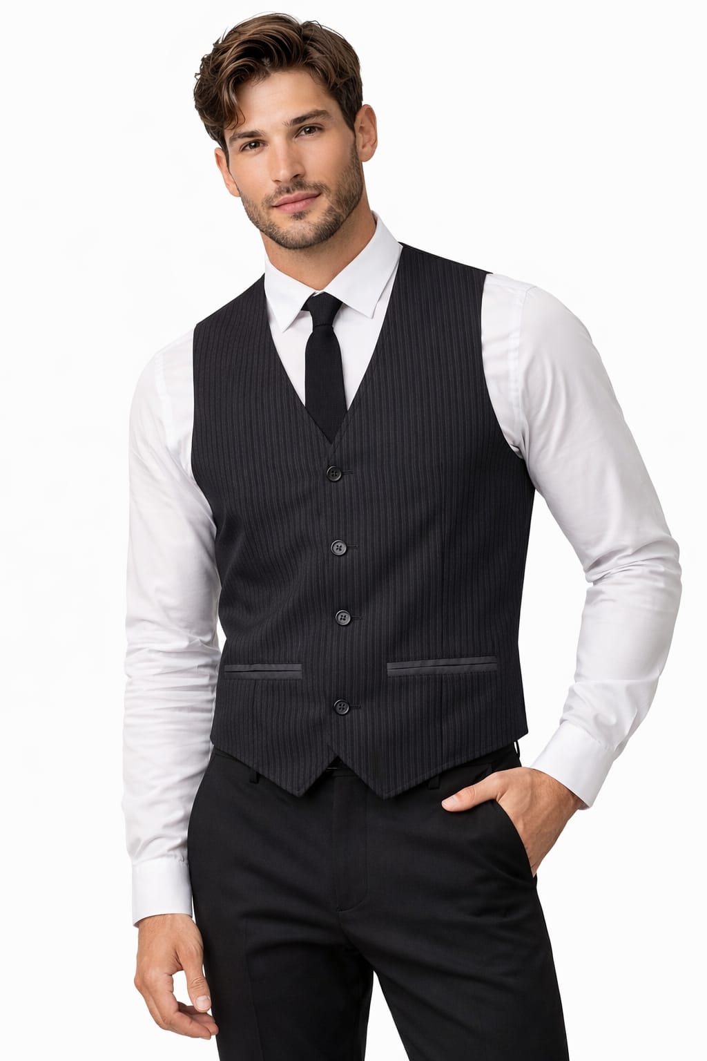 Chaleco Elegante Con Ajuste en Espalda